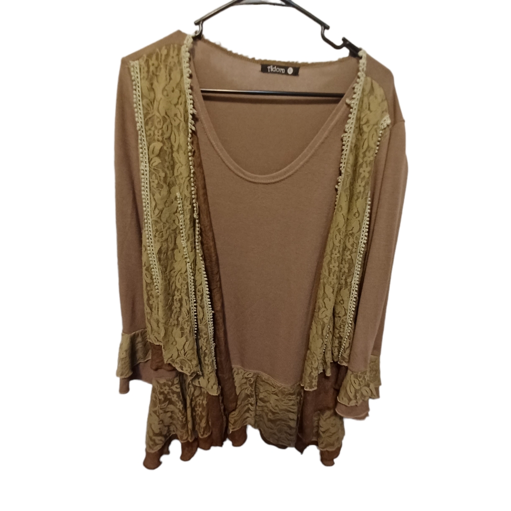 Adorn Size Xlarge Layered Bohemian Blouse